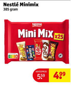  mini chocoladerepen nutri score nestle mix smarties bros 