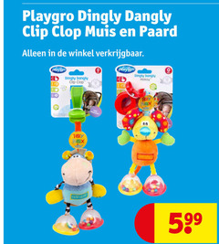 poppetjes playgro dingly dangly clip muis paard mimsy 00 
