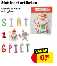  sint feest artikelen piet versieren letterslinger 