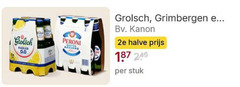187 249 grolsch radler 0.0 peroni azzurro   grimbergen e ... bv . kanon 2e halve prijs per stuk
