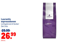  laurentis koffiebonen 1 espresso espressobonen donker zak kilo gebrand 