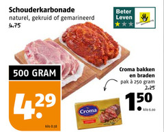  150 250 500 schouderkarbonade beter naturel gekruid gemarineerd leven kilo croma dieren bescherming bakken braden pak 