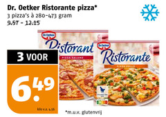  dr oetker diepvriespizza 3 dr. ristorante pizza salame kilo v.a. m.u.v glutenvrij 