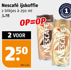  nescafe ijskoffie 1 2 250 blikjes ml liter coins 
