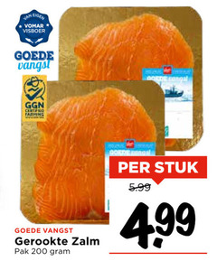  gerookte zalmfilet 200 visboer vangst farming zalm pak stuk 5.99 