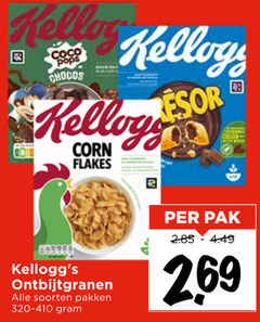  kellog kellogs coco pops chocos corn flakes ontbijtgranen soorten pakken pak 2 69 