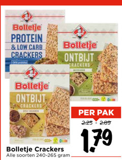  bolletje crackers protein carb ontbijt soorten pak 