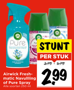  airwick luchtverfrisser 250 pur stopt fresh spray soorten ml stuk 