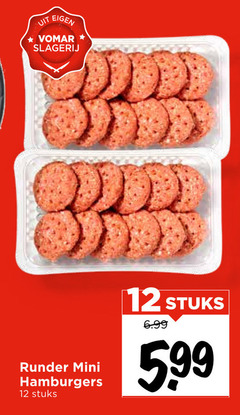  hamburgers 12 slagerij runder mini stuks 5 99 