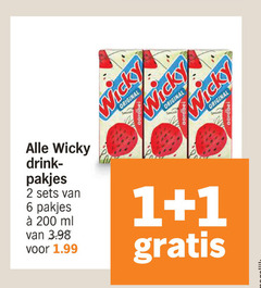  wicky fruitdrank 1 2 6 200 drink ml original aardbei 