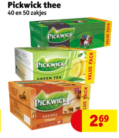  pickwick thee 40 50 zakjes pack green tea rooibos original caffeine 