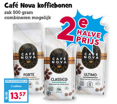  cafe nova koffiebonen 2 12 500 mcafee zak combineren halve forte zakken ultimo coffee classico 06 