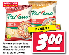  parrano geraspte kaas 2 10 300 parlano snippers originale vegetarisch mozzarella rasp zakje zakjes 