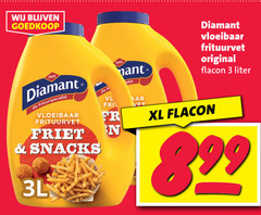  diamant frituurvet 3 vloeibaar friet snacks vet original flacon liter xl 