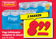  page toiletpapier 2 16 schoon vleugje katoen pak rollen ge pakken voordeel 