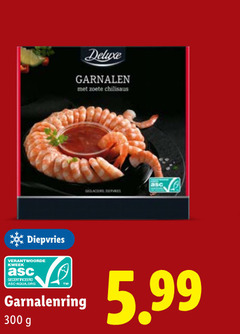  garnalen 300 zoete chilisaus diepvries kweek gecertificeerd garnalenring 5.99 