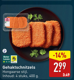  gehaktschnitzels 4 400 beter leven dieren bescherming hongaarse stijl inhoud stuks 