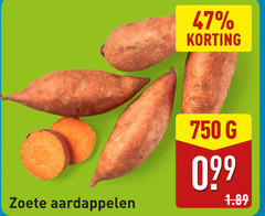  zoete aardappelen 750 