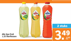  spa en fruit fruitdrank 2 literflessen lemon cactus orange strawberry watermelon stuks 