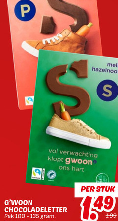  melk hazelnoot verwachting klopt gwoon hart chocoladeletter pak stuk 