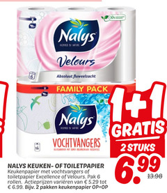  1 2 6 50 nalys inspired by nature velours fluweelzacht family pack vochtvangers paper super keuken toiletpapier keukenpapier excellence pak rollen varieeren pakken stuks 99 