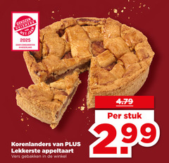  gekozen huismerk consumenten nederland korenlanders appeltaart vers gebakken stuk 