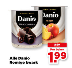  danone danio kwark romige stracciatella perzik beker 