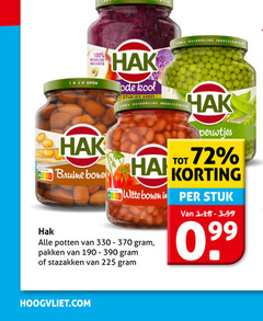  hak groenteconserven appelmoes bruine bonen 12 100 225 330 natuurlijke ingredienten open bone kool stukjes witte stuk potten pakken stazakken hoogvliet.com 