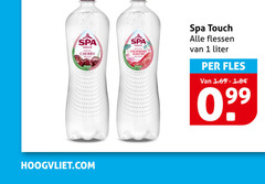  1 spa touch cherry strawberry daiquiri flessen liter fles hoogvliet.com 