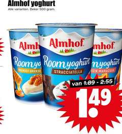  500 almhof yoghurt beker room yo walnoot griekse stracciatella maracuja 