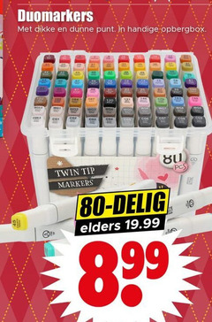  80 100 120 dikke punt opbergbox war twin tip markers delig elders 