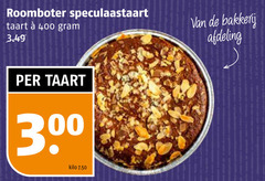  300 400 roomboter speculaastaart taart bakkerij afdeling kilo 