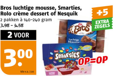  2 bros luchtige mousse smarties rolo dessert nesquik pakken 00 5 bios zegels mouse kilo v.a. 