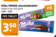  350 milka chocoladetablet tablet may oreo 5 zegels kilo v.a. 