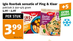  iglo roerbak sensatie ping klaar pak zak 5 stuk zegels tagliatelle kilo v.a. gegrilde 