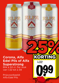  corona alfa speciaalbieren blikjes bier 25 50 edel pils superstrong blik stuk 