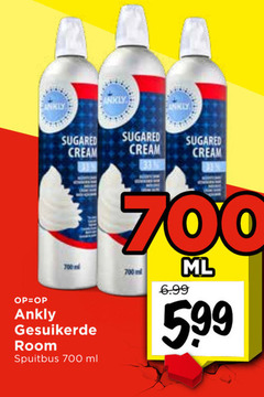  700 cream gesuikerde room spuitbus ml 700ml 5.99 