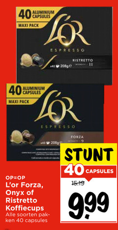  douwe egberts l or koffiecups 9 40 aluminium capsules maxi pack espresso ristretto forza onyx soorten 