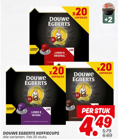  douwe egberts koffiecups 6 8 10 20 aluminium capsules 2 lungo original pak stuks stuk 