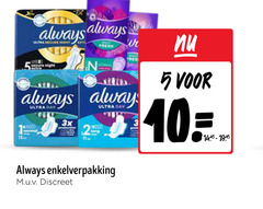  2 3 5 10 always from 3x tong ultra day enkelverpakking discreet 