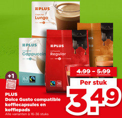  plus huismerk koffiepads dolce gusto capsules 1 3 6 12 36 lungo zocht cappuccino regular zacht 6. us pannen zegel co stuks fairtrade porties compatible koffiecapsules stuk 