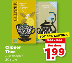  clipper thee 20 50 organic lemon ginger delicate fragrant earl infusion dozen stuks doos 