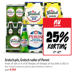 grolsch blikjes bier 4 6 25 50 330 hts3011 l peroni radler 0.0 nastro azzurro pils krat blik premium pilsner pak blikken ml 