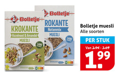  4 bolletje krokante notenmix hazelnoot amandel muesli laag soorten stuk 