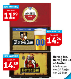  hertog jan amstel alcoholvrij bier krat 24 25 1870 00 0.0 kratten liter 