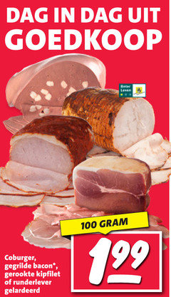  100 dag beter leven coburger gegrilde bacon gerookte kipfilet runderlever gelardeerd 
