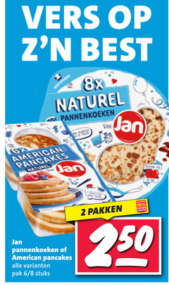  2 6 10 vers best 8x naturel pannenkoeken american pancakes jan pak 8 stuks pakken 