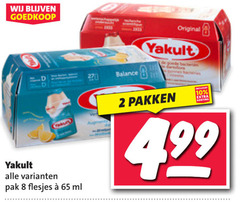  yakult drinkyoghurt 2 8 10 65 pak ml original balance pakken 