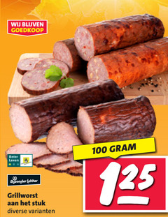  100 beter leven bijzonder grillworst stuk 