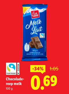  100 carre melk lait ge chocolat du pays alpin fairtrade cocoa chocolade reep 